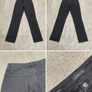 Talbots womens straight jeans sz 6 9” rise black jeans stretch denim